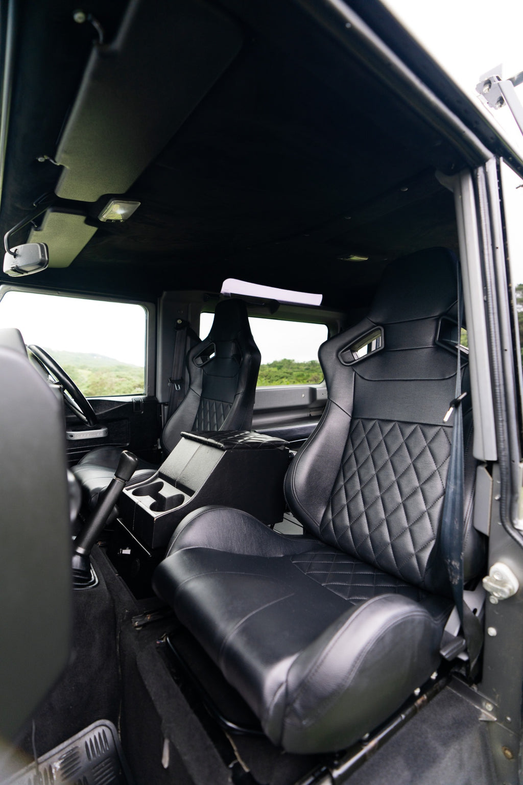 Heated leather bucket seats